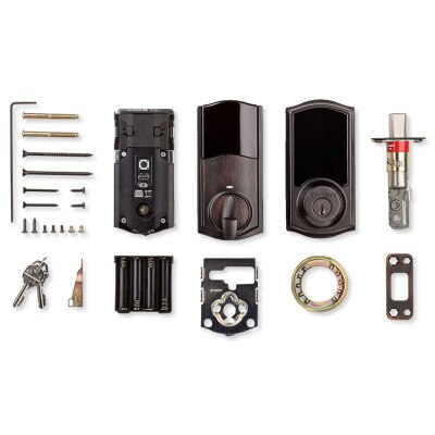 Kwikset SmartCode 916 Series Z-Wave Plus Traditional Touchscreen Electronic Deadbolt, Venetian Bronze